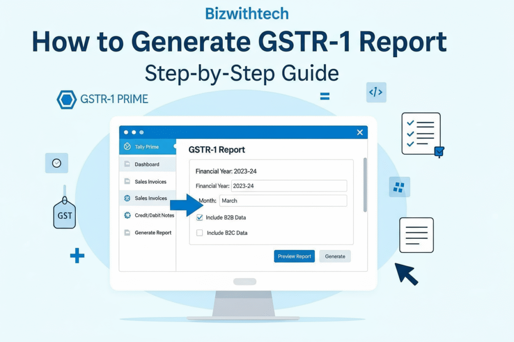 Step-by-step guide to generate GSTR-1 report in Tally Prime