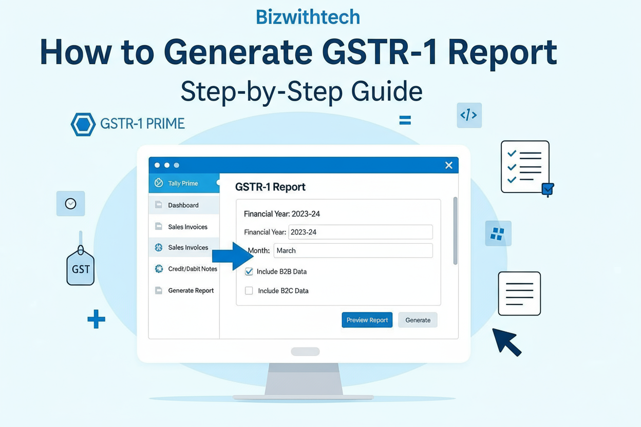 Step-by-step guide to generate GSTR-1 report in Tally Prime
