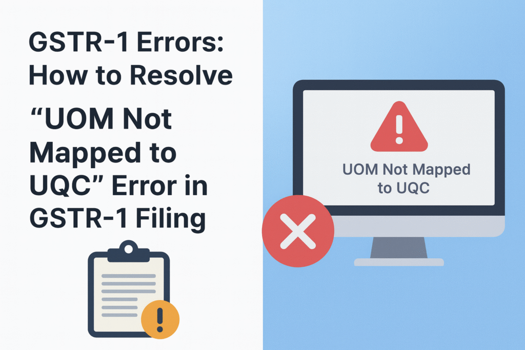 How to Resolve “UOM Not Mapped to UQC” Error in GSTR-1 Filing