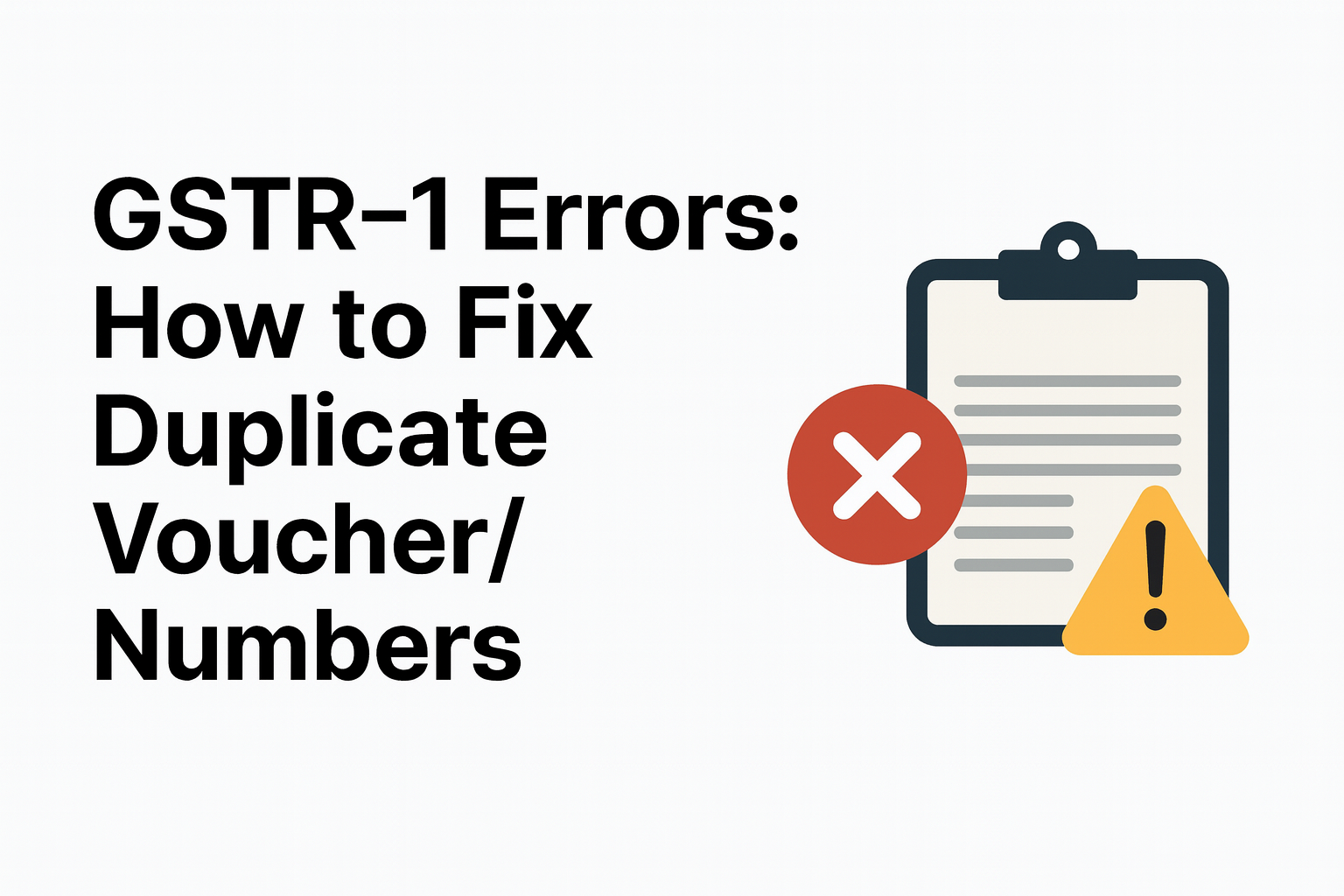 GSTR-1 Errors How to Fix Duplicate VoucherDocument Numbers