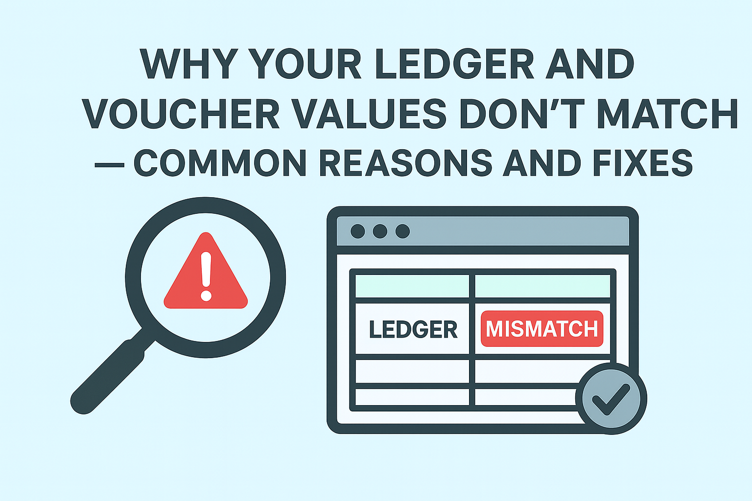 Why Your Ledger and Voucher Values Don’t Match — Common Reasons and Fixes
