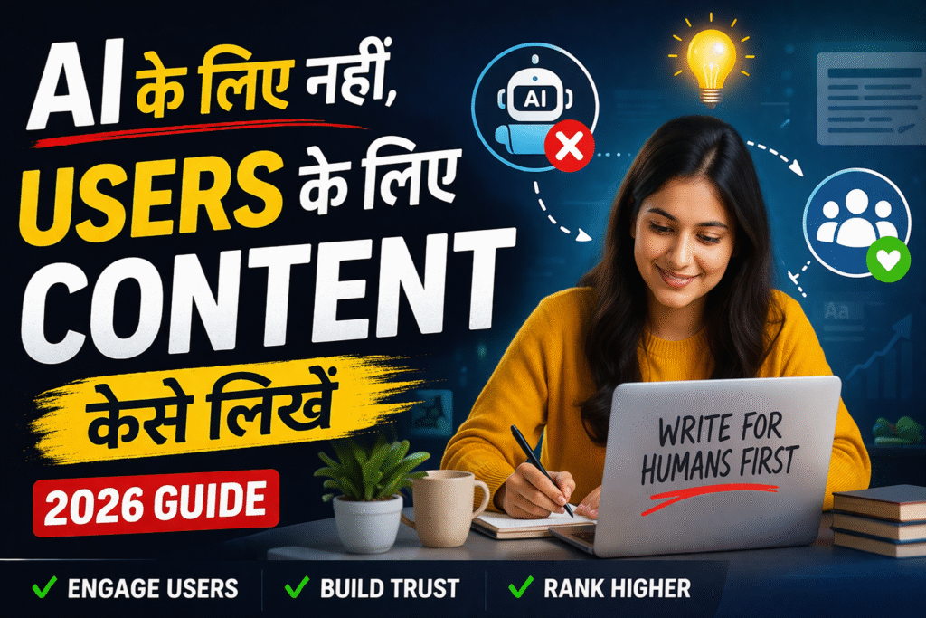 AI के लिए नहीं, Users के लिए Content कैसे लिखें (2026 Guide)