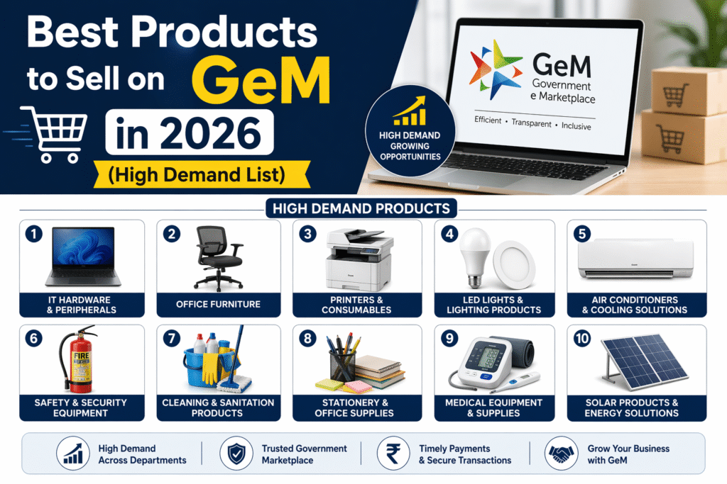 Best Products to Sell on GeM in 2026 (High Demand List)