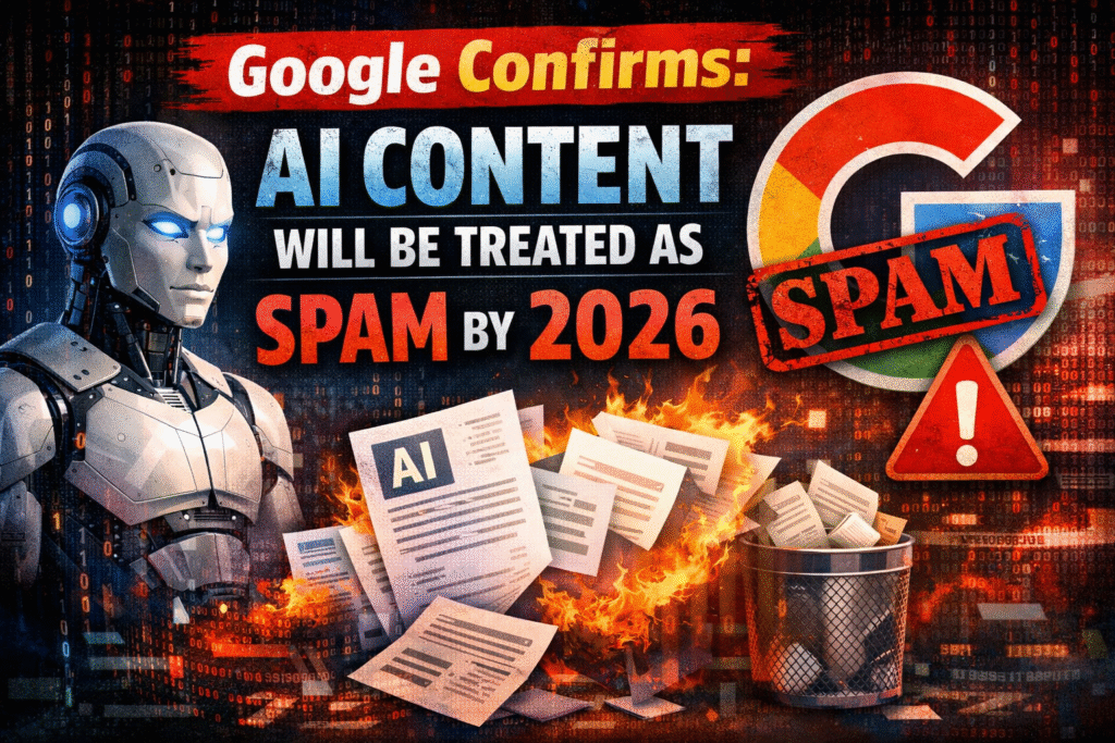 Google Confirms AI Content Will Be Treated as Spam by 2026