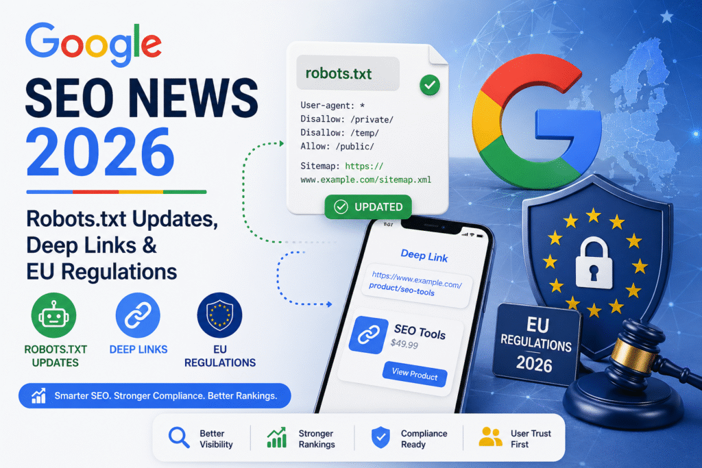 Google SEO News 2026 Robots.txt Updates, Deep Links & EU Regulations