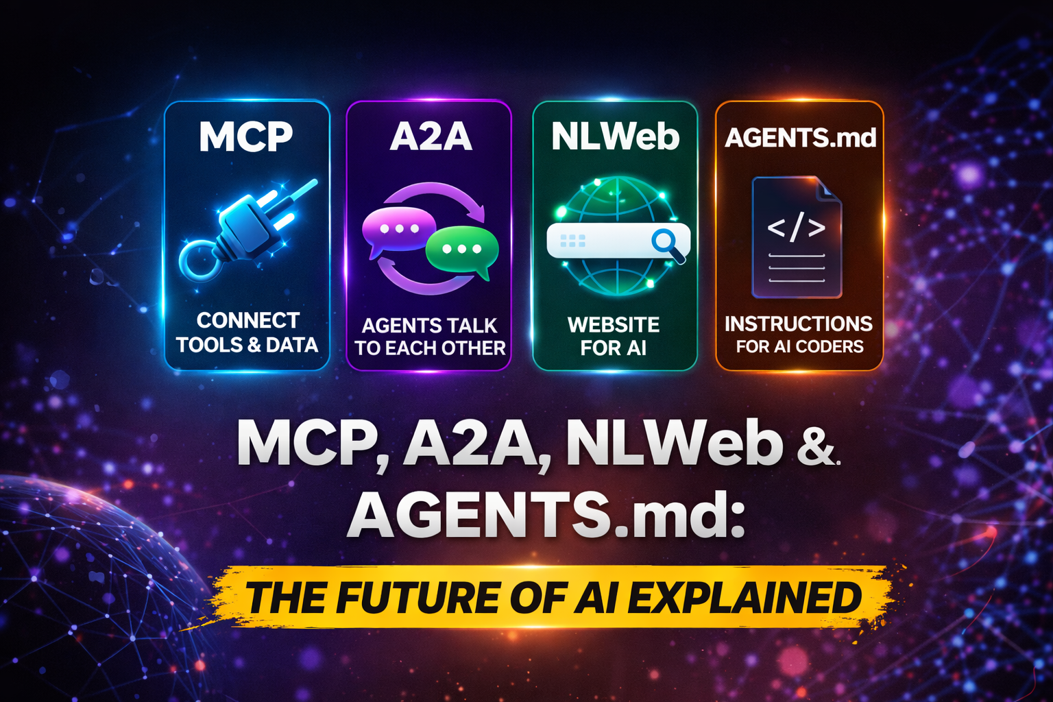 MCP, A2A, NLWeb & AGENTS.md: The Future of AI Explained
