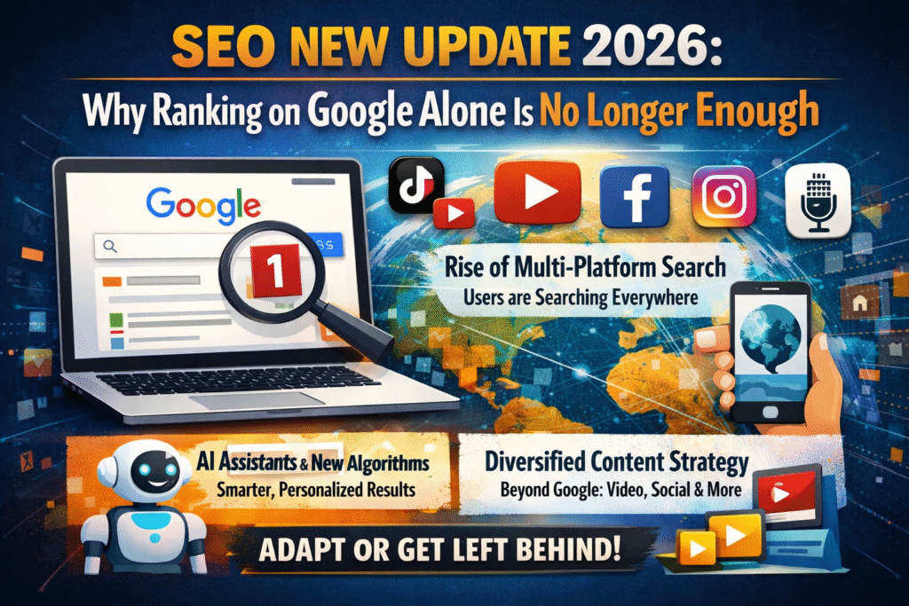 SEO New Update 2026 Why Ranking on Google Alone Is No Longer Enough