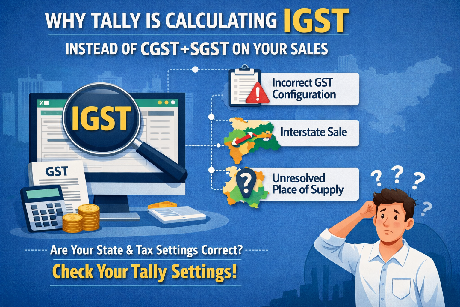 Why Tally Is Calculating IGST Instead of CGST+SGST on Your Sales