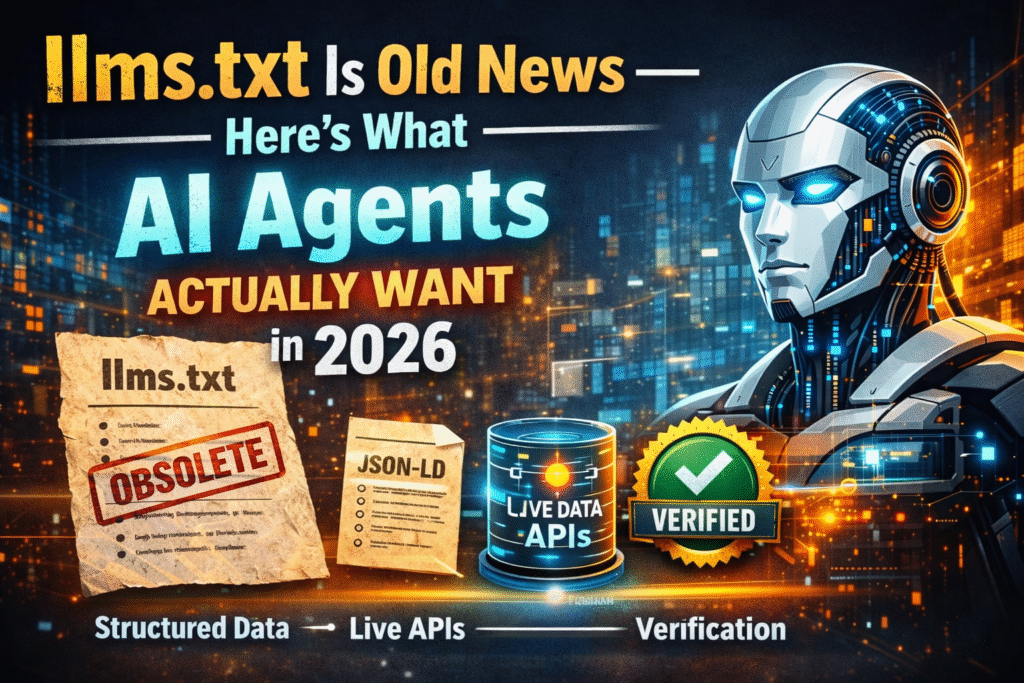 llms.txt Is Old News — Here's What AI Agents Actually Want in 2026
