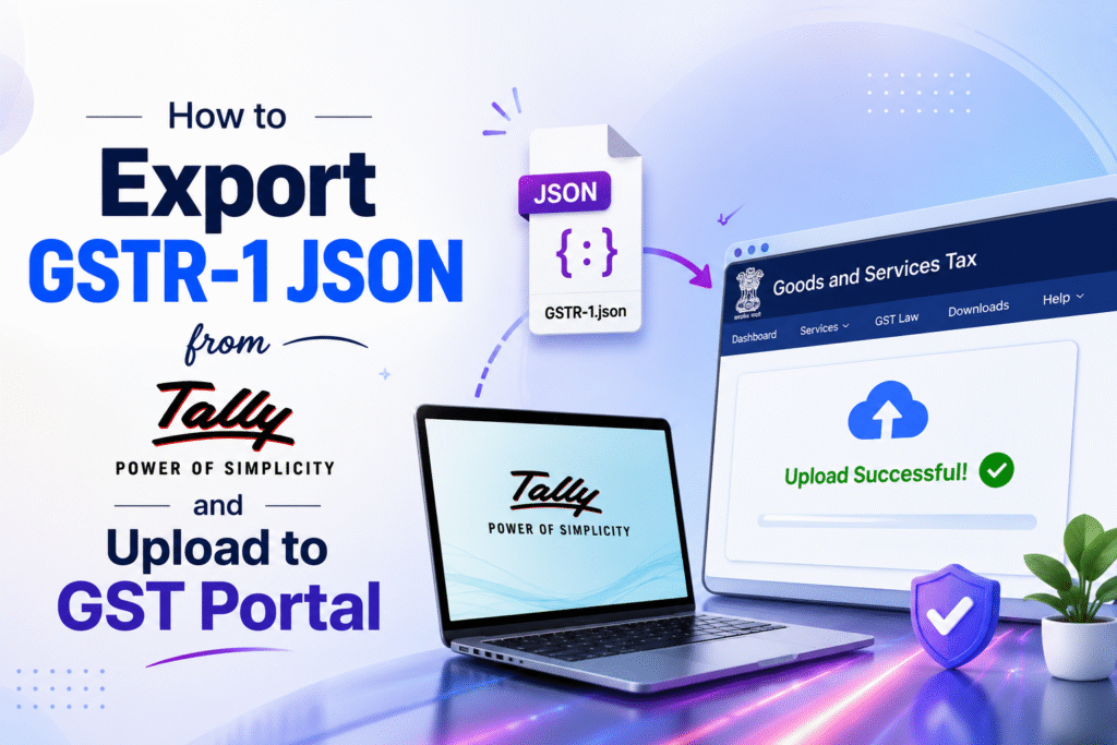 How to Export GSTR-1 JSON from Tally and Upload to GST Portal