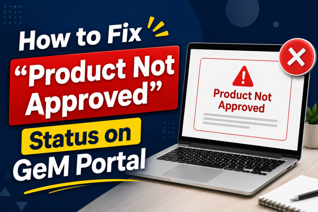 How to Fix “Product Not Approved” Status on GeM Portal