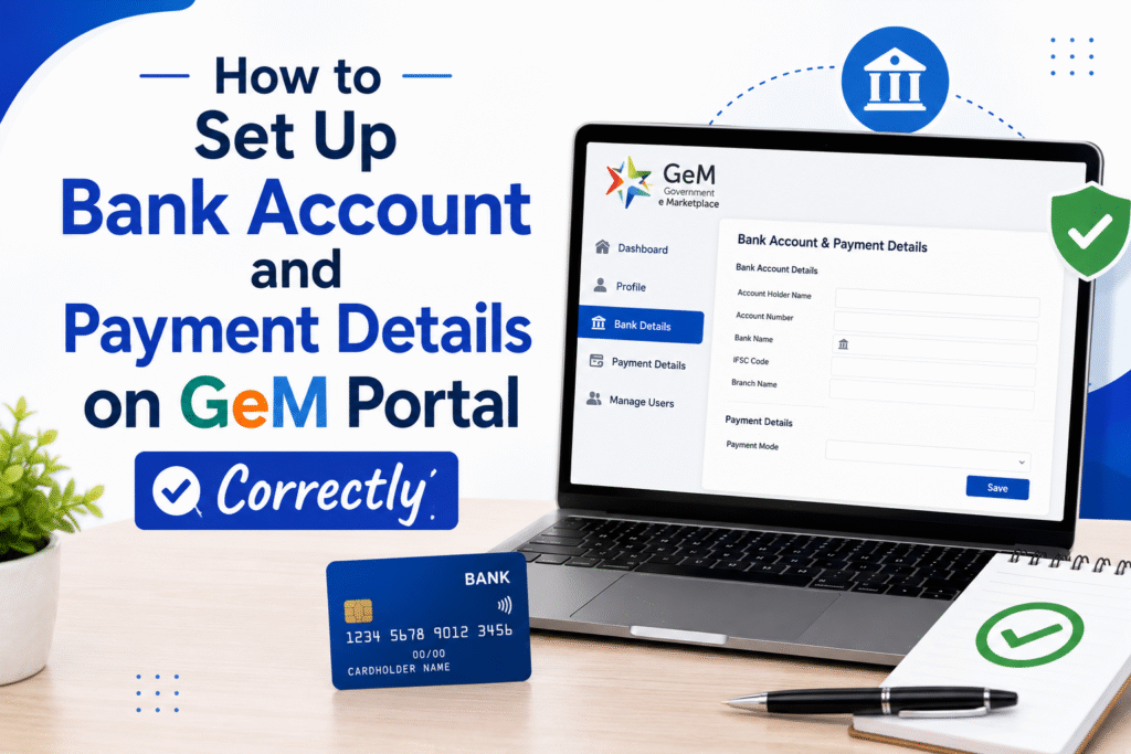How to Set Up Bank Account and Payment Details on GeM Portal Correctly