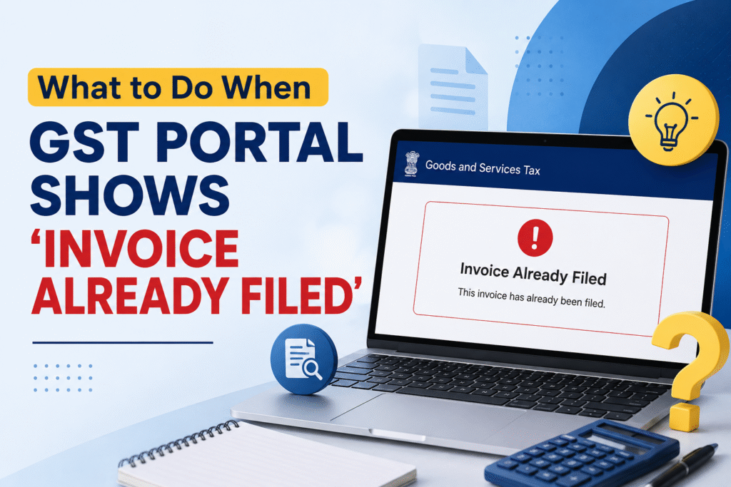What to Do When GST Portal Shows 'Invoice Already Filed
