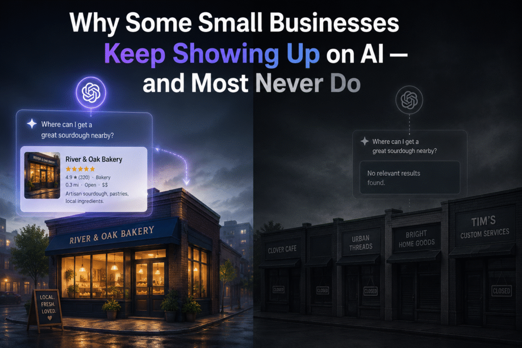 Why Some Small Businesses Keep Showing Up on AI — and Most Never Do