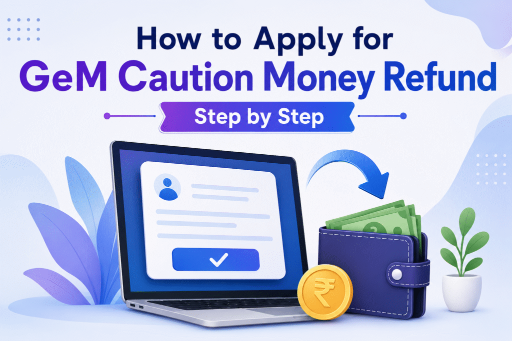 How to Apply for GeM Caution Money Refund Step by Step