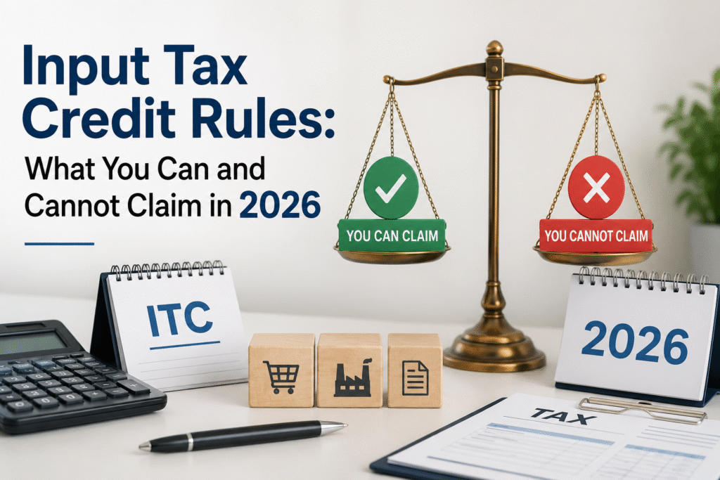 Input Tax Credit Rules What You Can and Cannot Claim in 2026