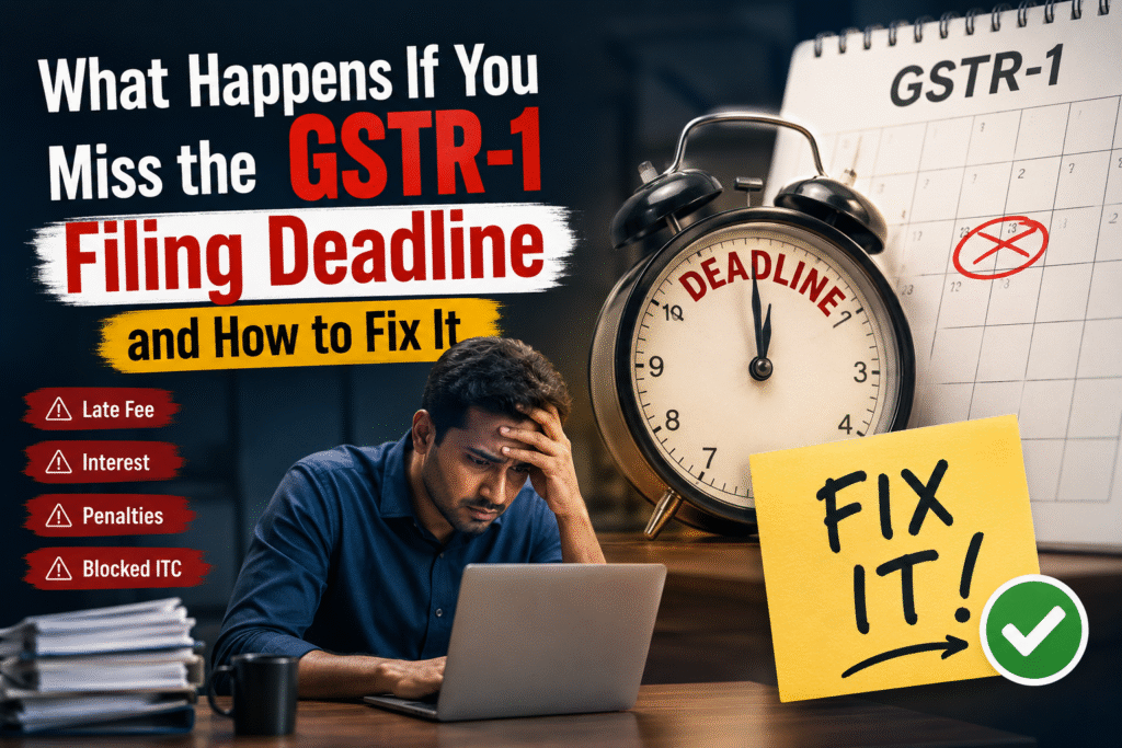What Happens If You Miss the GSTR-1 Filing Deadline and How to Fix It