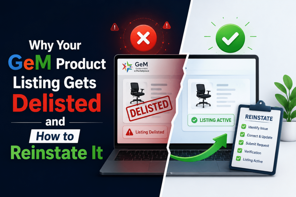 Why Your GeM Product Listing Gets Delisted and How to Reinstate It